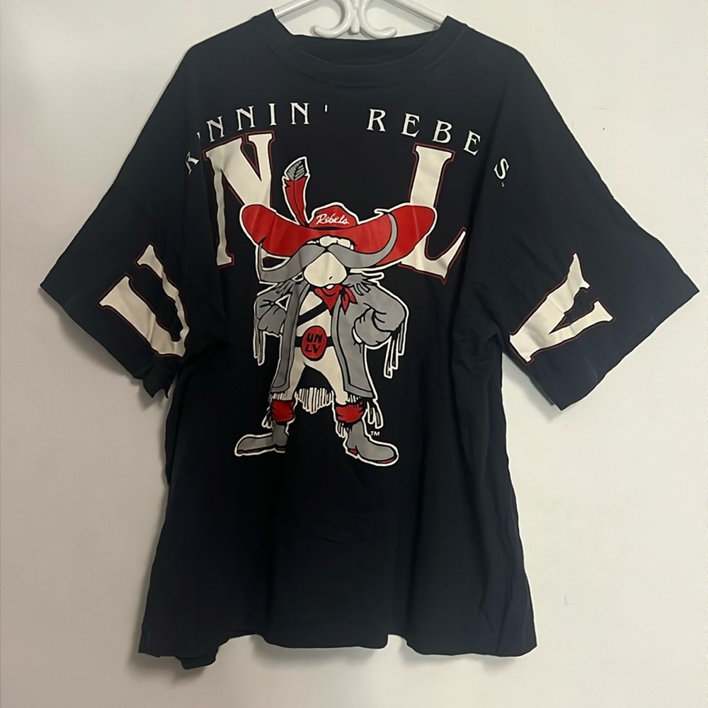 Vintage UNLV Runnin Rebels T Shirt Tee Extra Large Red Ncaa 80s 90s